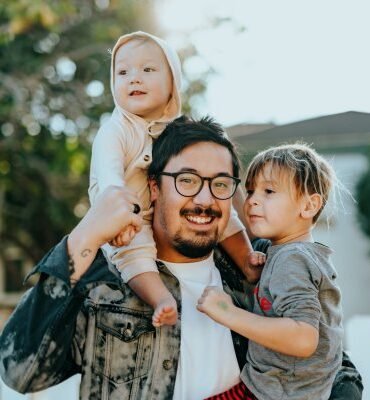 family in yard