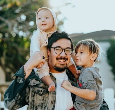 family in yard