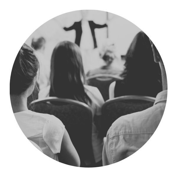 classroom with person speaking
