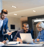 business people at a desk