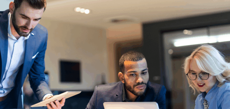 business people at a desk